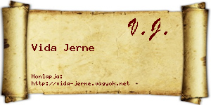 Vida Jerne névjegykártya
